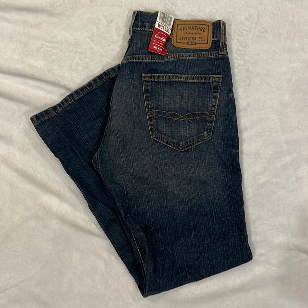 Signature by Levi Strauss & Co. Gold Label Men's Relaxed Fit Flex Jeans 31x30